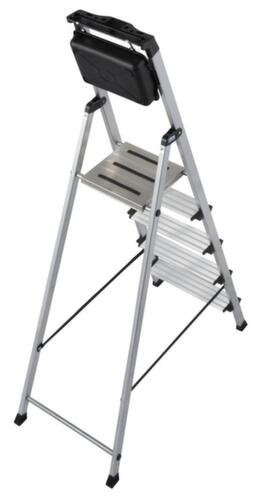 Krause Stufenstehleiter Monto® Secury® mit Antirutschauflagen, 5 rutschhemmend profilierte Stufen