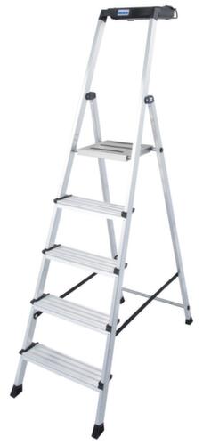Krause Stufenstehleiter Monto® Secury® mit Antirutschauflagen, 5 rutschhemmend profilierte Stufen