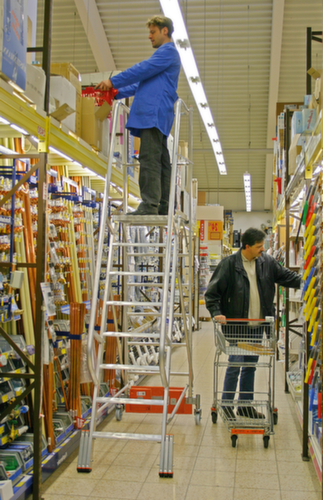 Krause Fahrbare Plattformleiter STABILO® Professional Vario kompakt, 8 Riffelblechstufe(n)