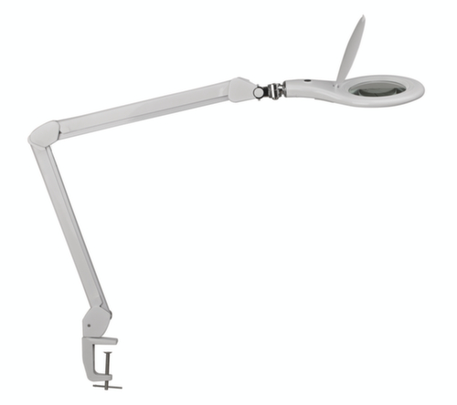 MAUL Elegante LED-Lupenleuchte MAULmakro, Licht kaltweiß (tageslichtweiß), weiß