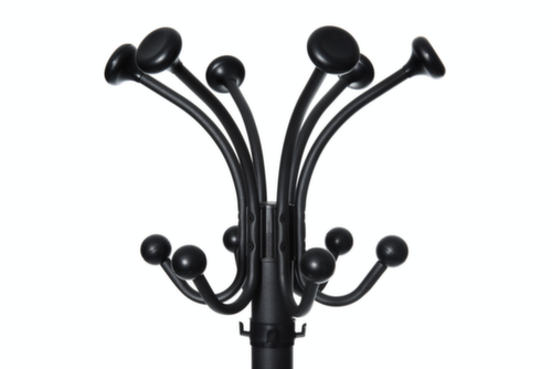 MAUL Robuster Garderobenständer MAULnubis mit Schirmhalter, mit 6/6/4 Haken, mattschwarz