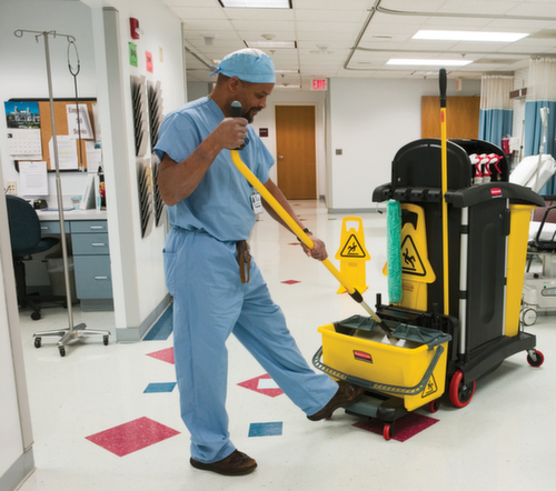 Rubbermaid Abschließbarer Reinigungswagen Hygen mit Müllsack