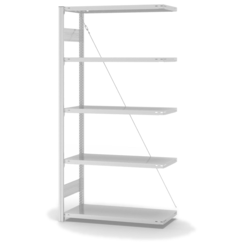 hofe System-Steckregal in Standard Bauart, Höhe x Breite x Tiefe 2000 x 1010 x 435 mm, 5 Böden