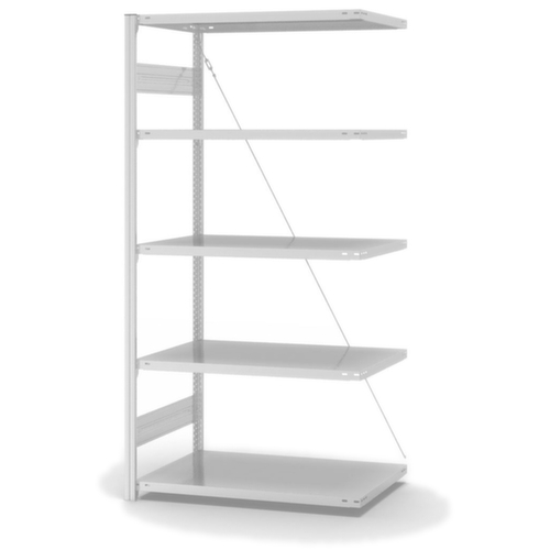 hofe System-Steckregal in Standard Bauart, Höhe x Breite x Tiefe 2000 x 1010 x 635 mm, 5 Böden