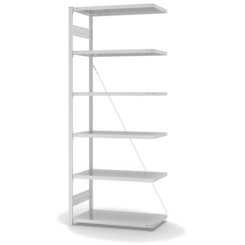 hofe System-Steckregal in Standard Bauart, Höhe x Breite x Tiefe 2500 x 1010 x 535 mm, 6 Böden