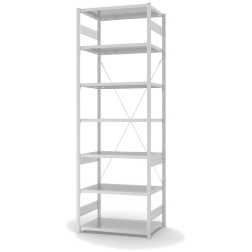 hofe System-Steckregal in Standard Bauart, Höhe x Breite x Tiefe 3000 x 1060 x 635 mm, 7 Böden