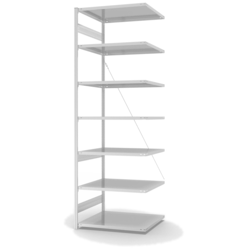 hofe System-Steckregal in Standard Bauart, Höhe x Breite x Tiefe 3000 x 1010 x 835 mm, 7 Böden