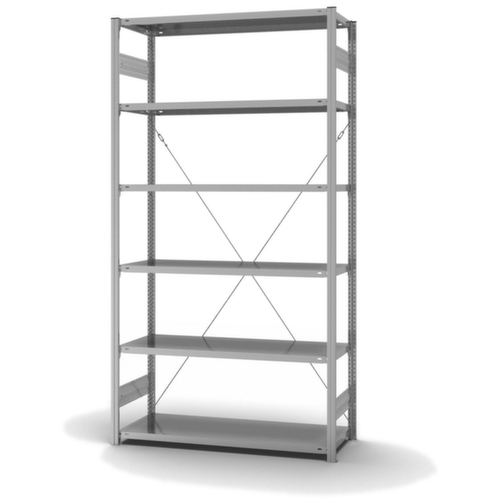 hofe System-Steckregal in Standard Bauart, Höhe x Breite x Tiefe 2500 x 1360 x 535 mm, 6 Böden