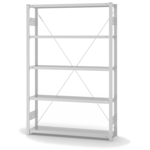 hofe System-Steckregal in Standard Bauart, Höhe x Breite x Tiefe 2000 x 1360 x 335 mm, 5 Böden