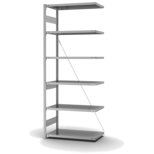 hofe System-Steckregal in mittelschwerer Bauart, Höhe x Breite x Tiefe 2500 x 1010 x 535 mm, 6 Böden