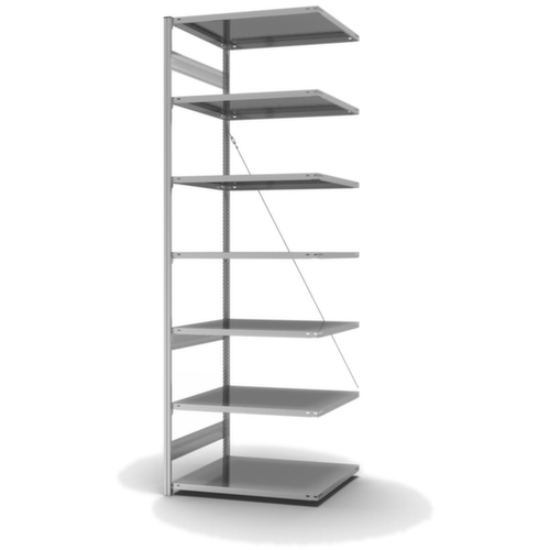 hofe System-Steckregal in mittelschwerer Bauart, Höhe x Breite x Tiefe 3000 x 1010 x 835 mm, 7 Böden