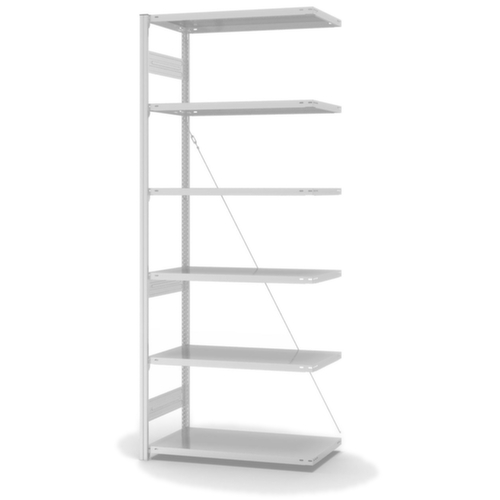 hofe System-Steckregal in mittelschwerer Bauart, Höhe x Breite x Tiefe 2500 x 1010 x 535 mm, 6 Böden