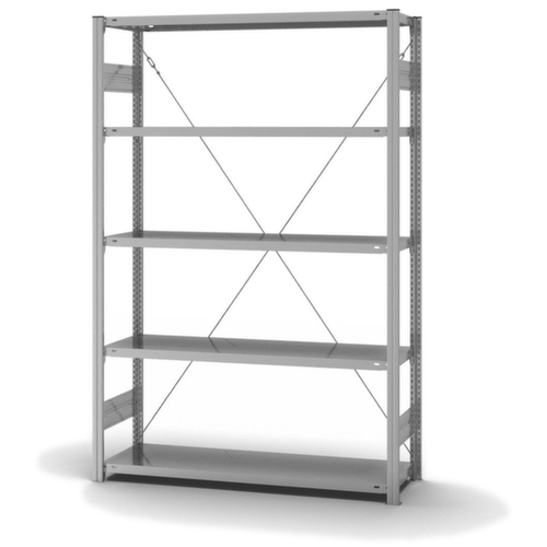 hofe System-Steckregal in mittelschwerer Bauart, Höhe x Breite x Tiefe 2000 x 1360 x 435 mm, 5 Böden