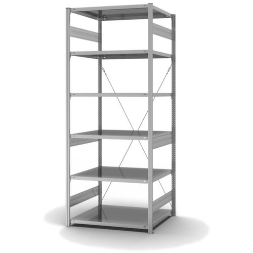 hofe System-Steckregal, Höhe x Breite x Tiefe 2500 x 1060 x 835 mm, 6 Böden