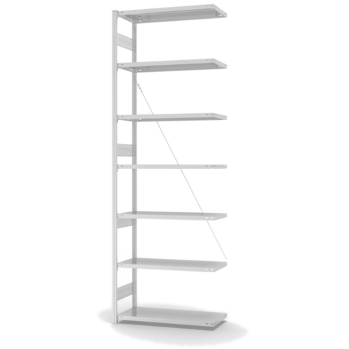 hofe System-Steckregal Anbaufeld, Höhe x Breite x Tiefe 3000 x 1010 x 435 mm, 7 Böden