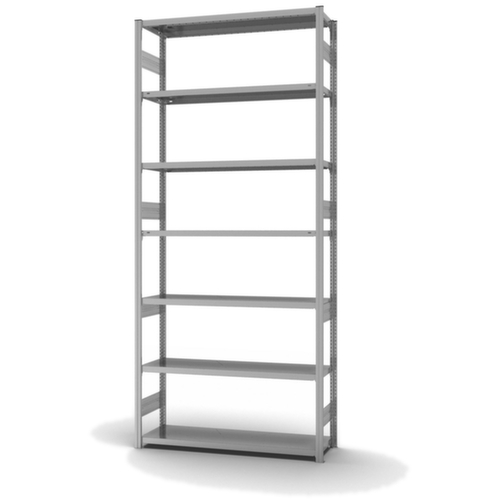 hofe Traversenregal in schwerer Bauart, Höhe x Breite x Tiefe 3000 x 1360 x 435 mm, 7 Böden