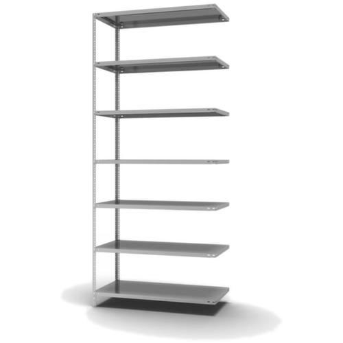 hofe Schraubregal Anbaufeld, 7 Böden, mit korrosionsschützender Zinkbeschichtung