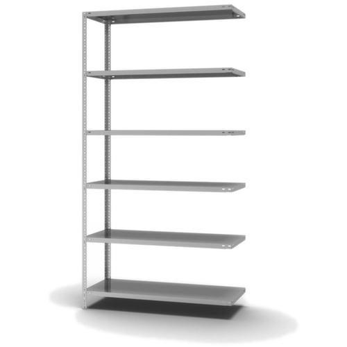 hofe Schraubregal Anbaufeld, 6 Böden, mit korrosionsschützender Zinkbeschichtung