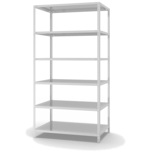 hofe Schraubregal, 6 Böden, RAL7035 Lichtgrau