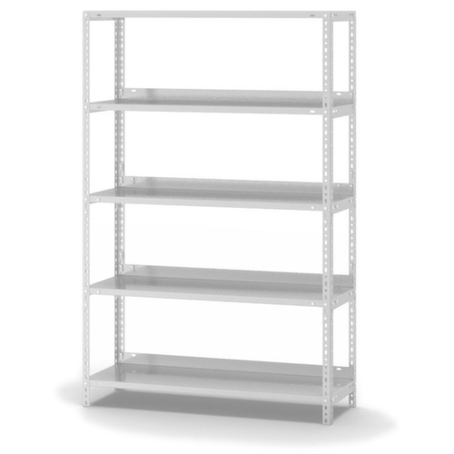 hofe Akten-Schraubregal, 5 Böden, RAL7035 Lichtgrau