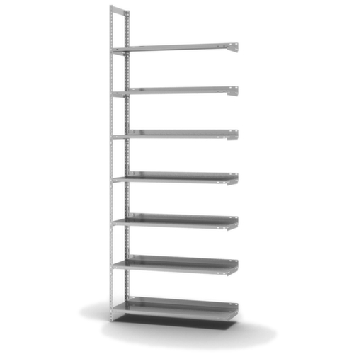 hofe Akten-Schraubregal Anbaufeld, 7 Böden, mit korrosionsschützender Zinkbeschichtung