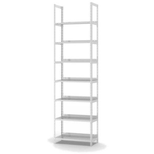 hofe Akten-Schraubregal, 7 Böden, RAL7035 Lichtgrau