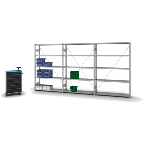 hofe System-Steckregal in Standard Bauart, Höhe x Breite x Tiefe 2000 x 1310 x 335 mm, 5 Böden