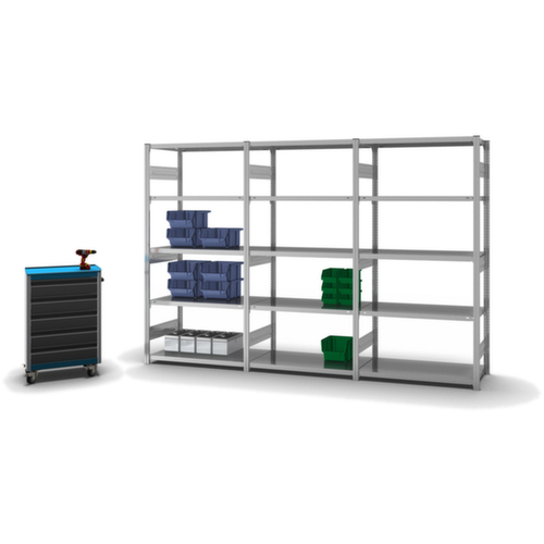 hofe Traversenregal in schwerer Bauart, Höhe x Breite x Tiefe 2000 x 1060 x 535 mm, 5 Böden