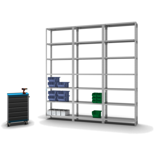 hofe Schraubregal, 7 Böden, mit korrosionsschützender Zinkbeschichtung