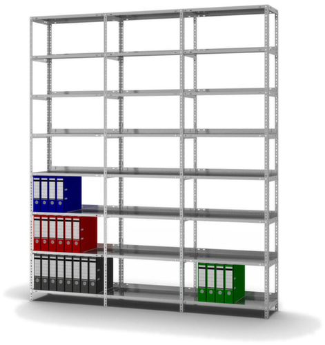hofe Akten-Schraubregal, 8 Böden, mit korrosionsschützender Zinkbeschichtung