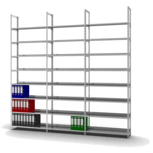 hofe Akten-Schraubregal, 8 Böden, mit korrosionsschützender Zinkbeschichtung