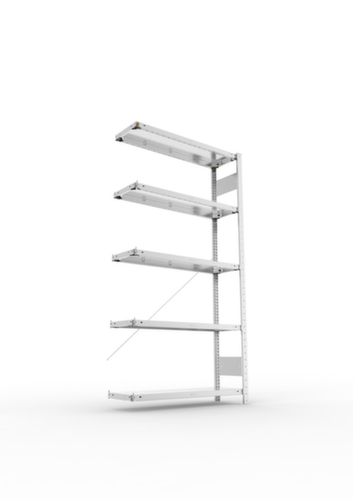 META System-Steckregal CLIP Anbaufeld, Höhe x Breite x Tiefe 2000 x 1006 x 336 mm, 5 Böden