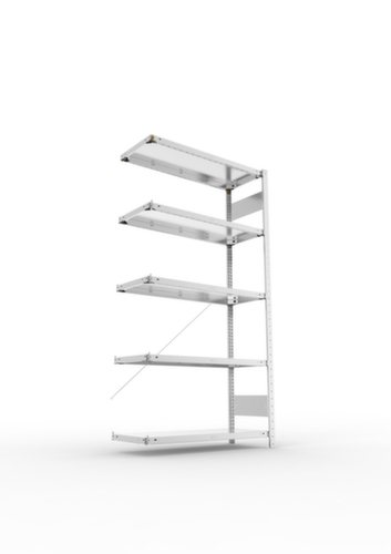 META System-Steckregal CLIP Anbaufeld, Höhe x Breite x Tiefe 2000 x 1006 x 436 mm, 5 Böden