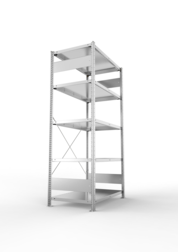 META System-Steckregal CLIP, Höhe x Breite x Tiefe 2000 x 1056 x 636 mm, 5 Böden