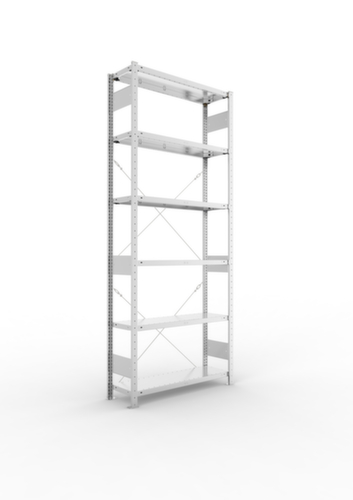 META System-Steckregal CLIP, Höhe x Breite x Tiefe 2500 x 1056 x 336 mm, 6 Böden