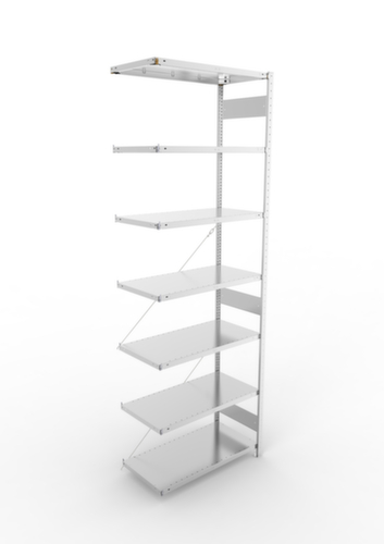 META System-Steckregal CLIP Anbaufeld, Höhe x Breite x Tiefe 3000 x 1006 x 536 mm, 7 Böden
