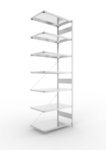 META System-Steckregal CLIP Anbaufeld, Höhe x Breite x Tiefe 3000 x 1006 x 636 mm, 7 Böden
