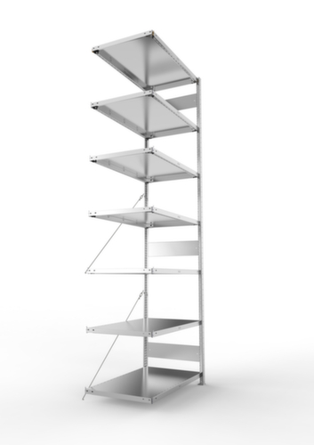 META System-Steckregal CLIP Anbaufeld, Höhe x Breite x Tiefe 3000 x 1006 x 636 mm, 7 Böden