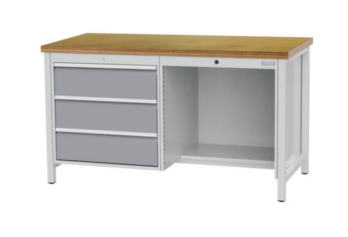 Bedrunka + Hirth Werkbank, 3 Schubladen, 1/2 Ablageboden