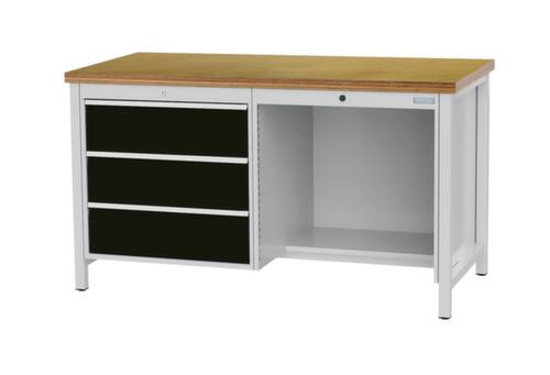 Bedrunka + Hirth Werkbank, 3 Schubladen, 1/2 Ablageboden
