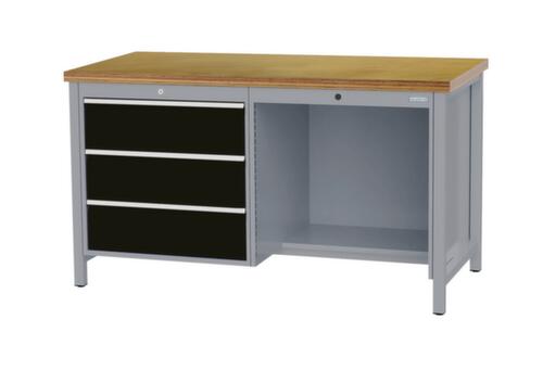 Bedrunka + Hirth Werkbank, 3 Schubladen, 1/2 Ablageboden