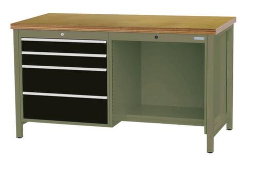 Bedrunka + Hirth Werkbank, 4 Schubladen, 1/2 Ablageboden