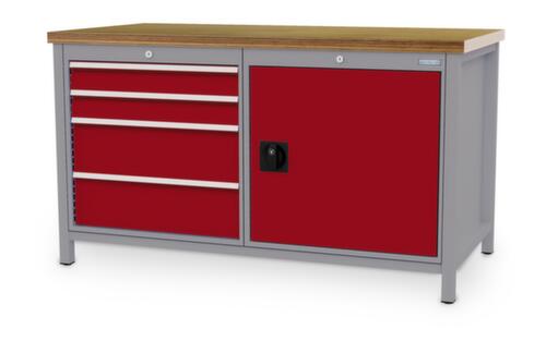 Bedrunka + Hirth Werkbank, 4 Schubladen, 1 Schrank