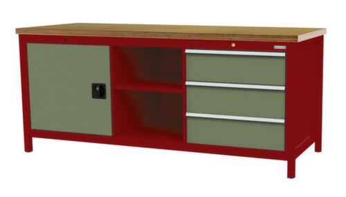 Bedrunka + Hirth Werkbank, 3 Schubladen, 1 Schrank, 2 Ablageböden