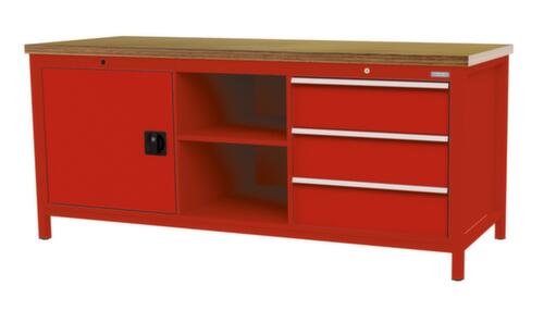 Bedrunka + Hirth Werkbank, 3 Schubladen, 1 Schrank, 2 Ablageböden