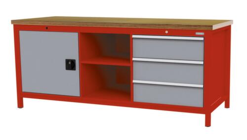 Bedrunka + Hirth Werkbank, 3 Schubladen, 1 Schrank, 2 Ablageböden