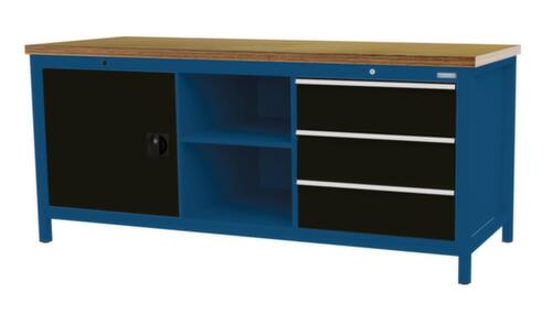 Bedrunka + Hirth Werkbank, 3 Schubladen, 1 Schrank, 2 Ablageböden