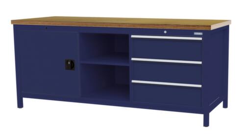 Bedrunka + Hirth Werkbank, 3 Schubladen, 1 Schrank, 2 Ablageböden
