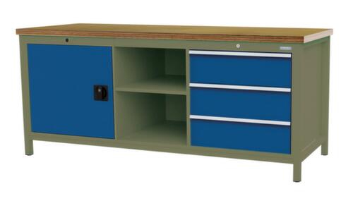 Bedrunka + Hirth Werkbank, 3 Schubladen, 1 Schrank, 2 Ablageböden