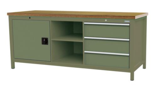 Bedrunka + Hirth Werkbank, 3 Schubladen, 1 Schrank, 2 Ablageböden